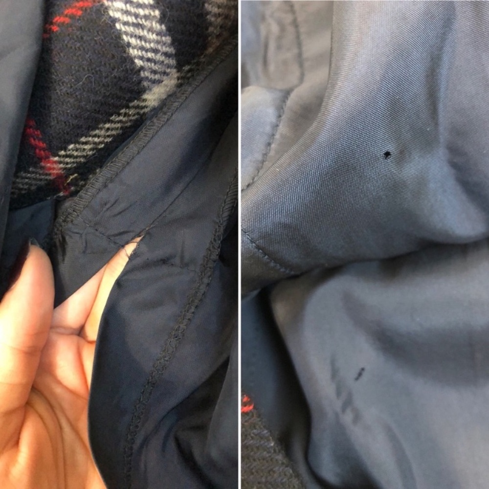 Vintage Burberry Black and Red Plaid Midi Skirt - Picture 8 of 8